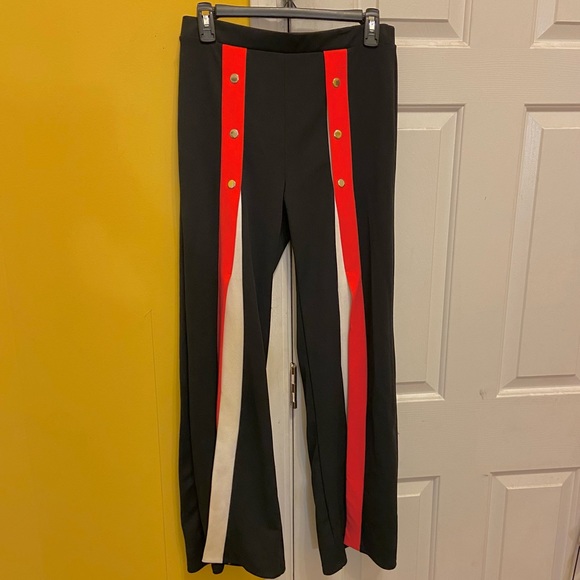 Starlette Wide Leg Pant & Crop Top Black/Red/White (Starlette) - Picture 1 of 8